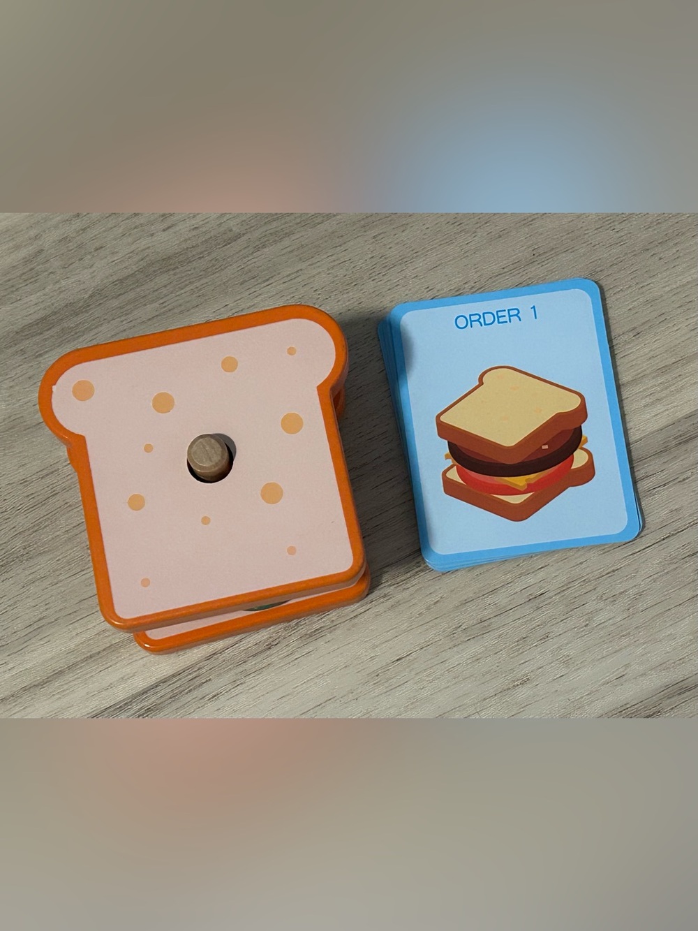 Montessori Wooden Play Food Sandwich Matching Sequence Game